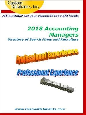 cover image of 2018 Accounting Managers Directory of Search Firms and Recruiters